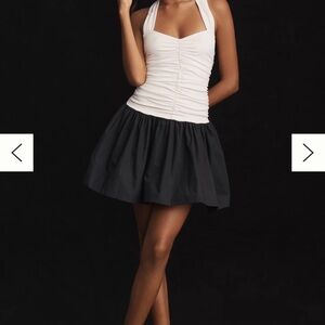 Maeve Halter Twofer Mini Dress Sz L